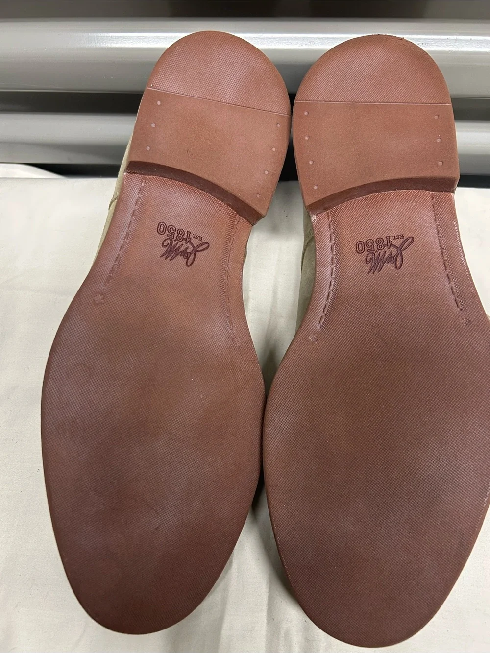 Johnston & Murphy Suede Derbys in Light Taupe